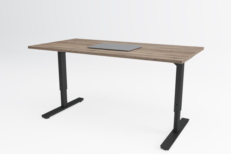 Ergolux Adjustable miza v crni barvi.